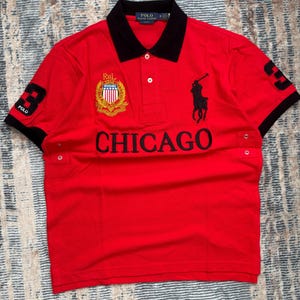 ✨POLO RALPH LAUREN 半袖 CHICAGO ポロシャツ M✨ Polo Ralph Lauren Chicago - Etsy