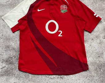 Vintage Y2K Nike O2 England Rugby Jersey Black Polo Rugby Shirt