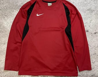 Vintage Nike Pro Dri-Fit Long Sleeve Red