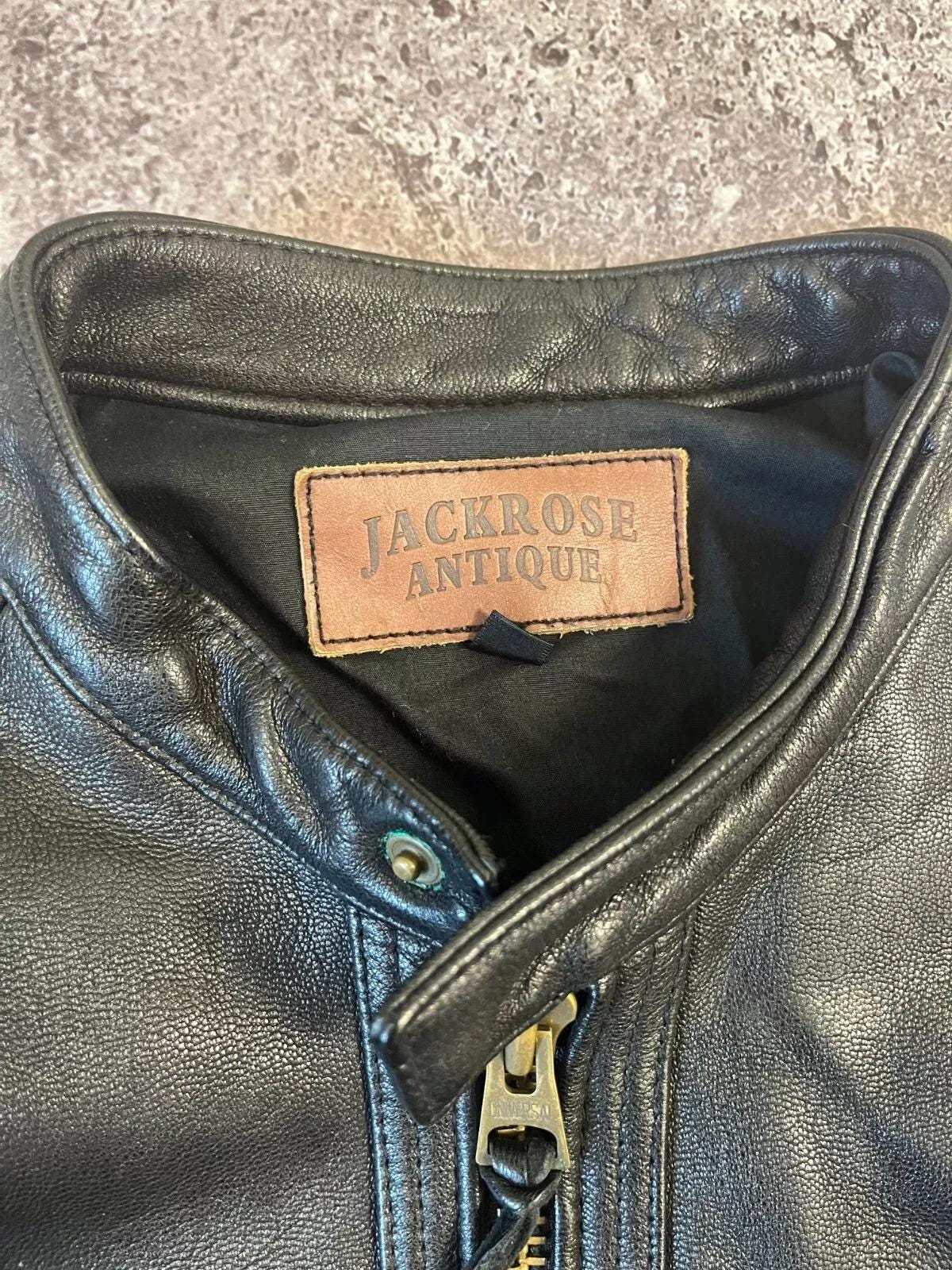 ジャケット・アウター JACKROSE HORSE OIL LEATHER ZIP BLOUSON Jack Rose Rare Vintage Leather Jacket | eBay