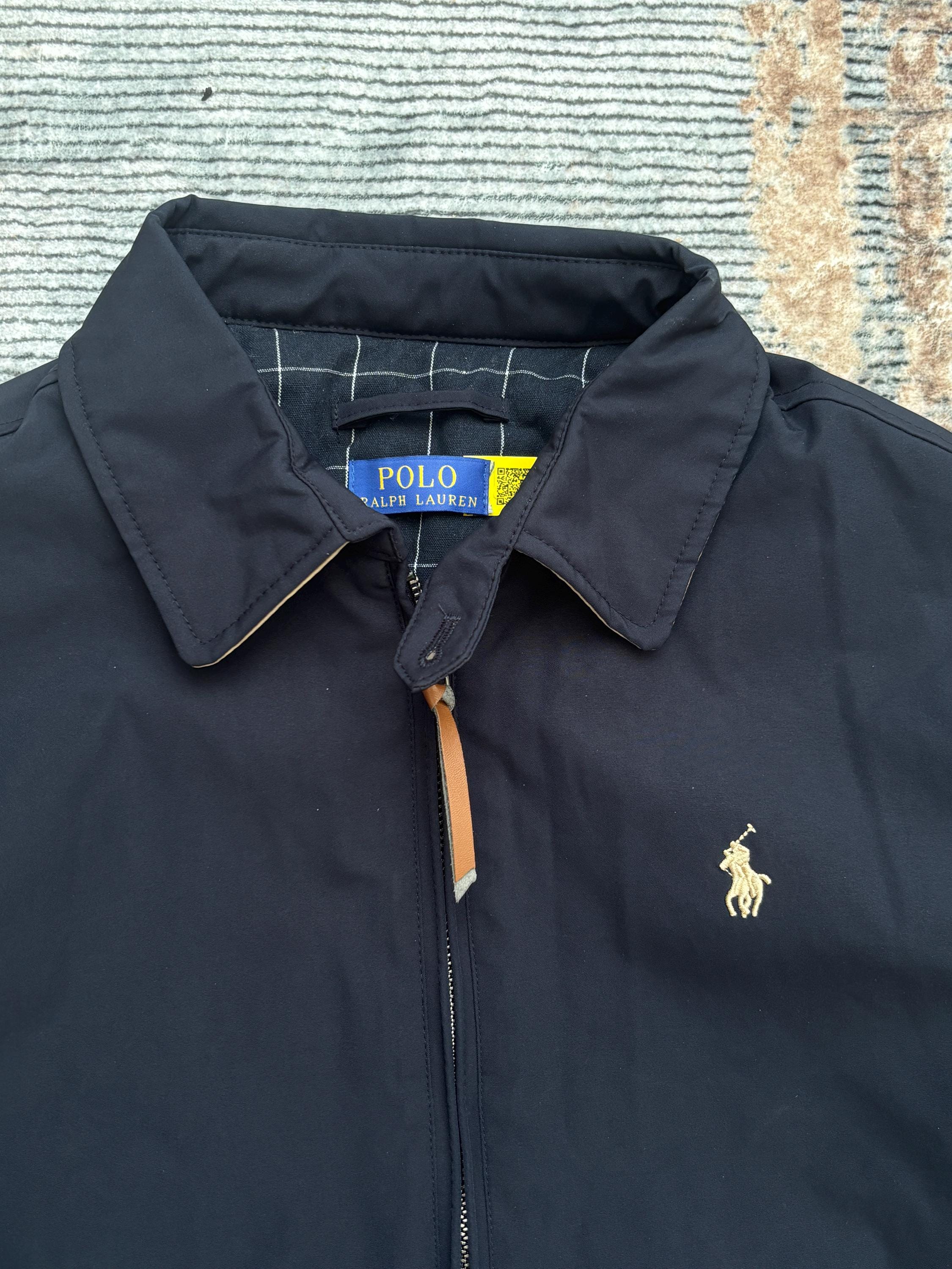 Vintage Polo Ralph Lauren Navy Jacket • Zip up Harrington Bomber