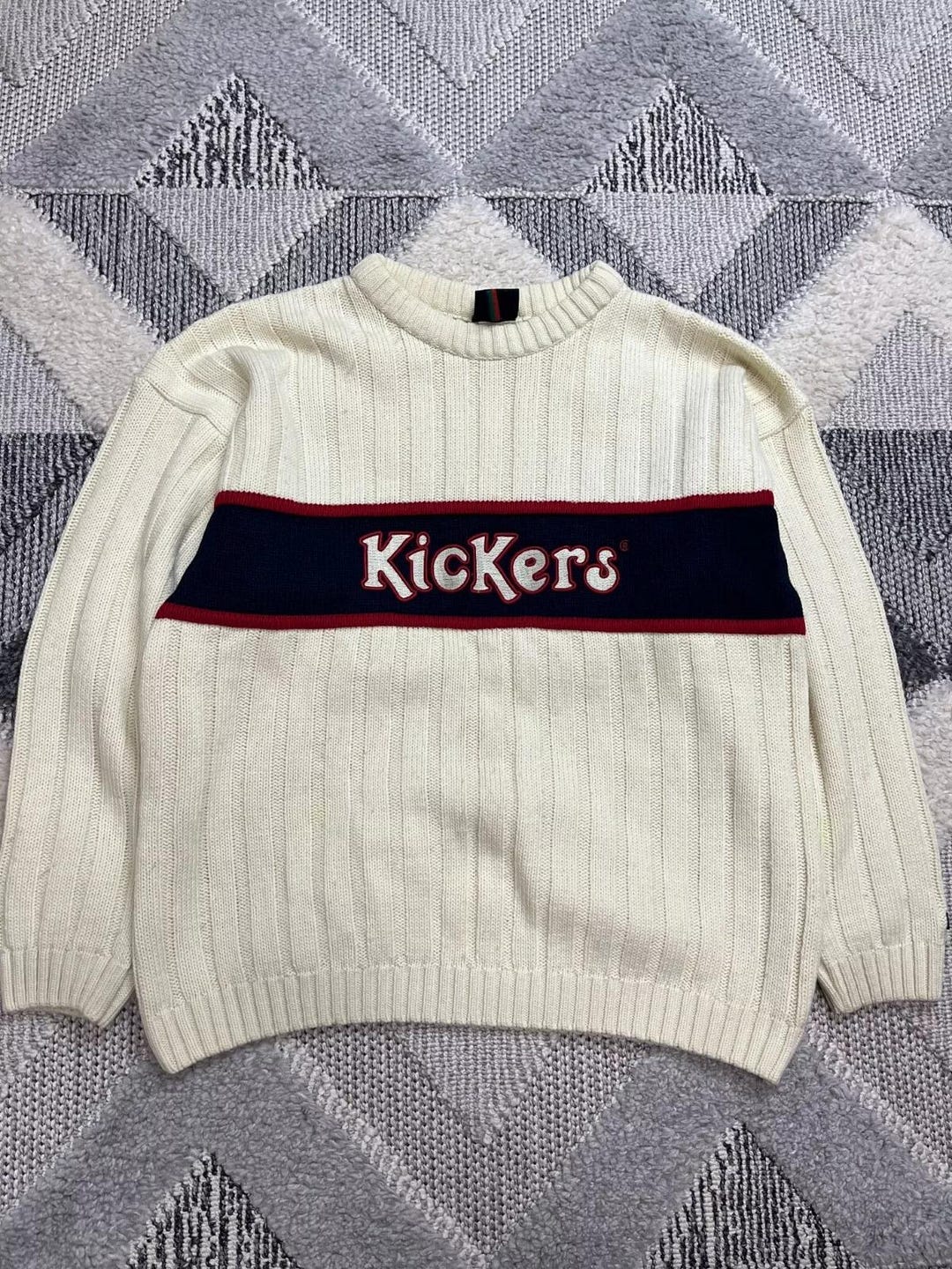 Vintage Kickers Vintage Big Logo Uk Sweater Knitted Medium - Etsy