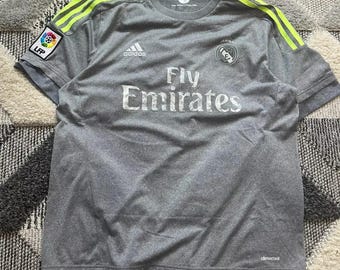 Vintage Adidas Real Madrid Jersey Drill T Shirt Large