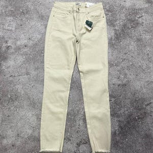 Vintage ONLY Skinny Jeans Raw Hem High Waist Mid Rise Size M