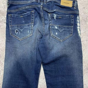 Vintage Diesel Thommer Jeans Blue Slim-Skinny Distressed W34 L34