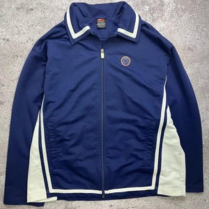 Vintage Nike Basketball Zip Up Sweatshirt Blue Medium