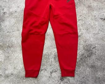 Vintage Nike Red Drill Sportswear Pants Small Athletic Joggers