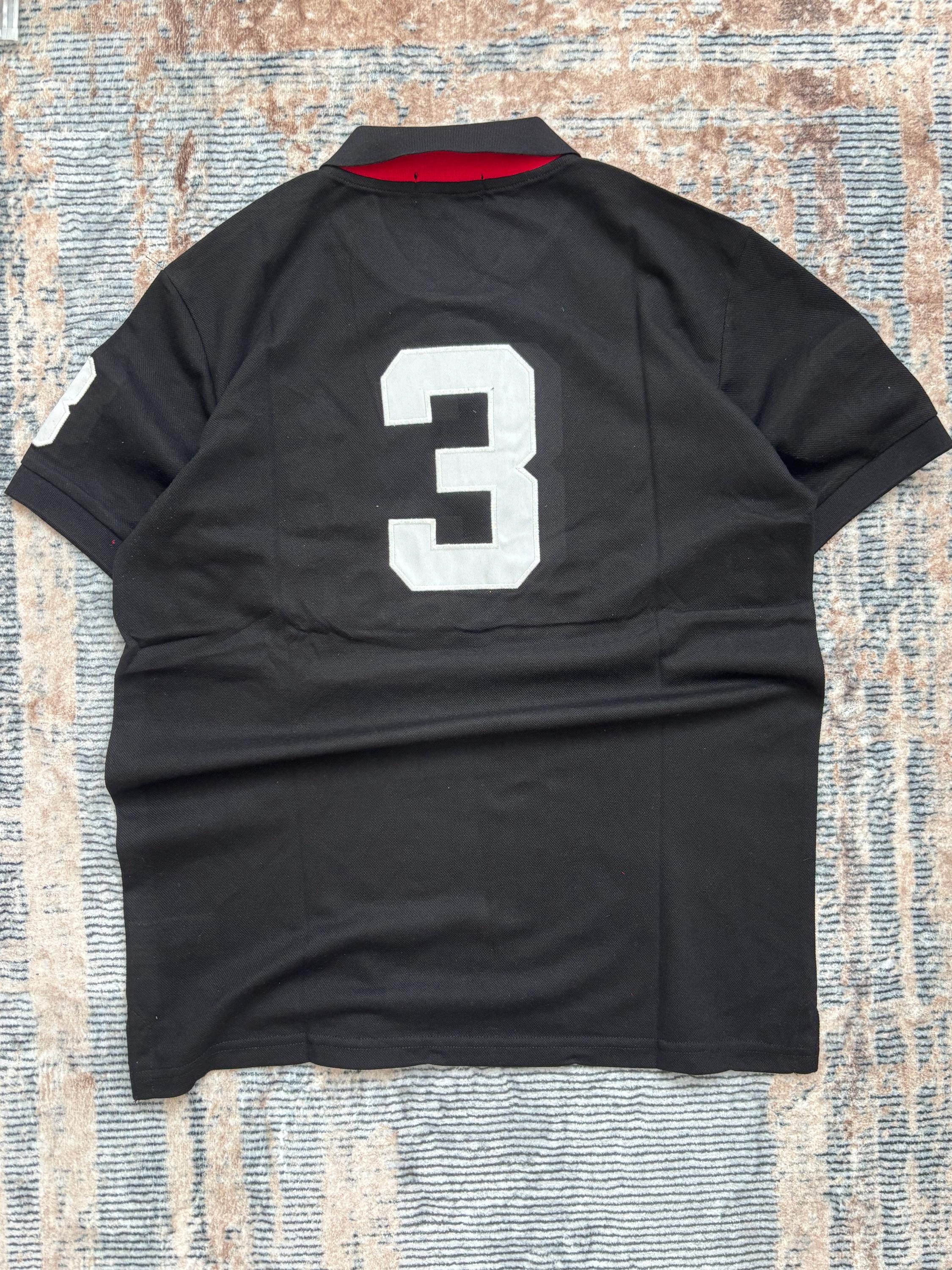 Vintage Polo Ralph Lauren Chicago Polo Shirt Black Gold Crest