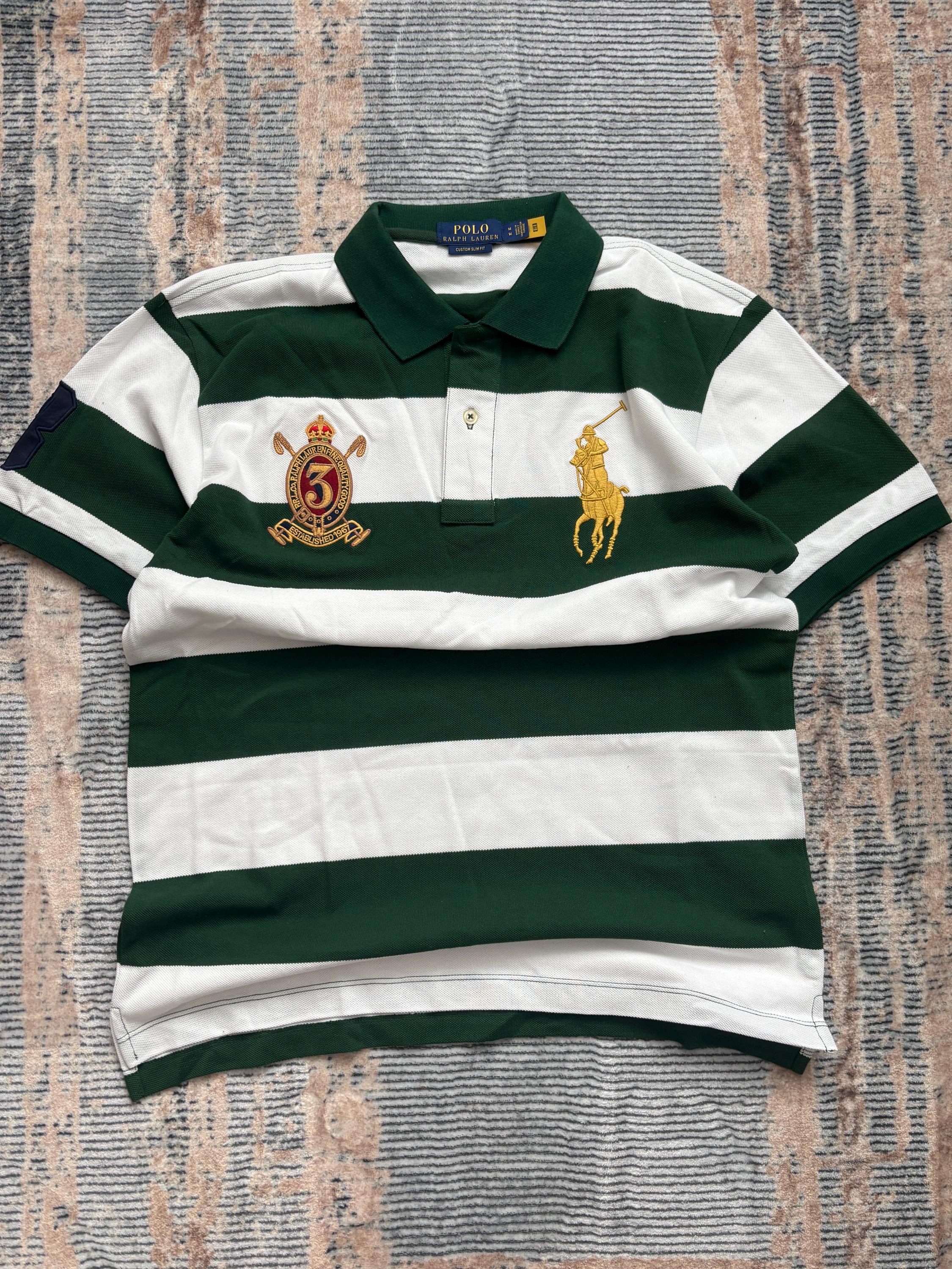 Vintage Polo Ralph Lauren Rugby Polo Shirts Navy/red/green Crest