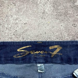 Vintage Seven7 Skinny Jeans Dark Wash Distressed Size 4 S Women’s image 4