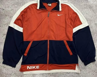 Sudadera Nike vintage con cremallera mediana informal