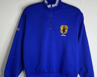 Rare!!! Vintage 90s Asics Japan Football Association JFA Big Logo