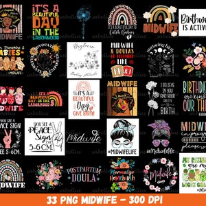 Midwife Png Bundle, Nurse Life Png, Nurse Png, Baby Png, Obstetrician Png, Medical Png, Shirt Png, Midwife Nurse, Midwife Gift, Digital Png
