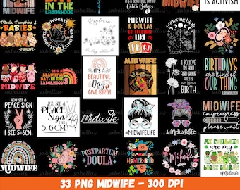 Midwife Png Bundle, Nurse Life Png, Nurse Png, Baby Png, Obstetrician Png, Medical Png, Shirt Png, Midwife Nurse, Midwife Gift, Digital Png
