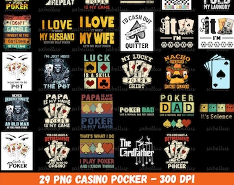 Pacchetto di png del casinò, pacchetto di citazioni sul gioco d'azzardo in formato PNG, citazioni sul poker in formato PNG, vibrazioni del jackpot, bluff in formato PNG, maglietta del casinò in formato PNG, carte da gioco del casinò in formato PNG