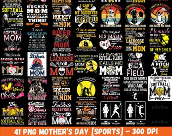 Mom Png Bundle, Baseball Mom Png, Softball Mom Png, Volleyball Mom Png, Hockey Mom Png, Lacrosse Mom Png, Socker Mom Png, Biker Mom Png