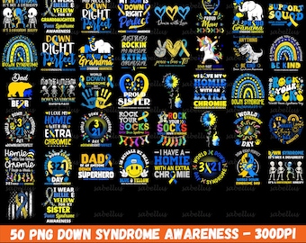 50 Down Syndrome Png Bundle,Down Syndrome Awareness Day png,Bundle Png,Sublimation design, Love Down Syndrome,Digital download,Down Syndrome