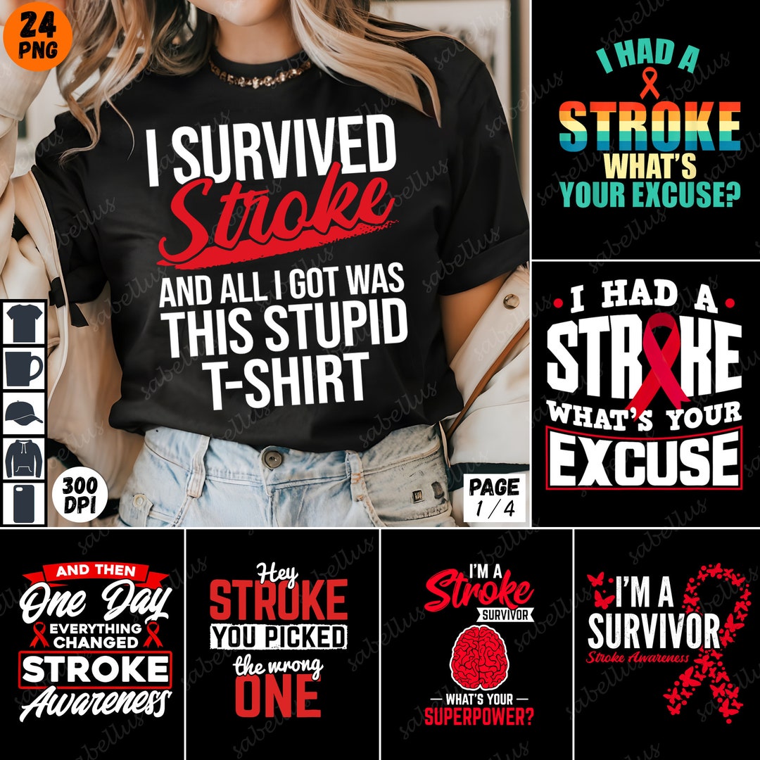 Stroke Awareness PNG Bundle Stroke Survivor Red for Mom Life