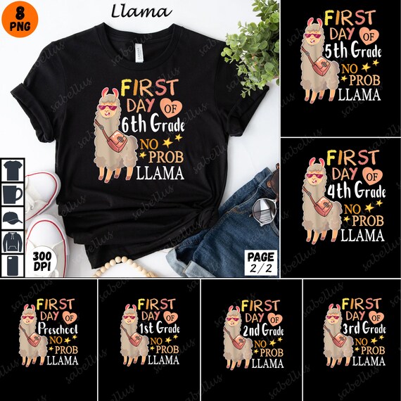 No Prob Llama It's The Last Day Of 2nd Grade T-Shirt No Prob Llama It's The Last Day Of 2nd Grade T-Shirt