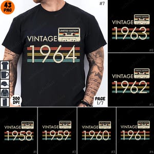 Vintage 1999 PNG Bundle, Retro 1999 Sublimationsdesign, 1990er Jahre Nostalgie Clipart, Limited Edition 1999 Grafik, digitaler Download