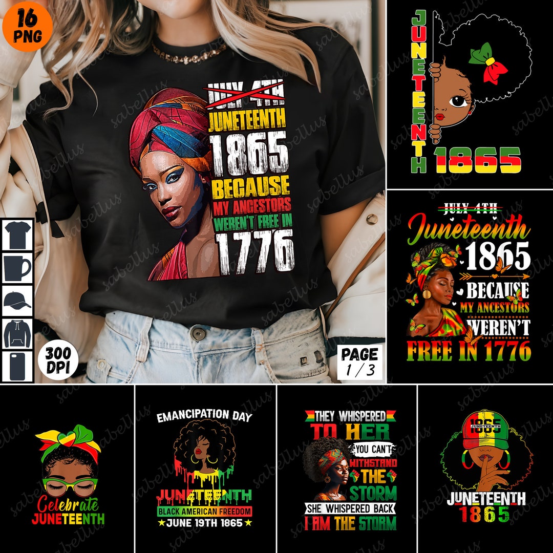 Juneteenth T-Shirt For Women - 1865 Black Independence Day Celebration Graphic Tee