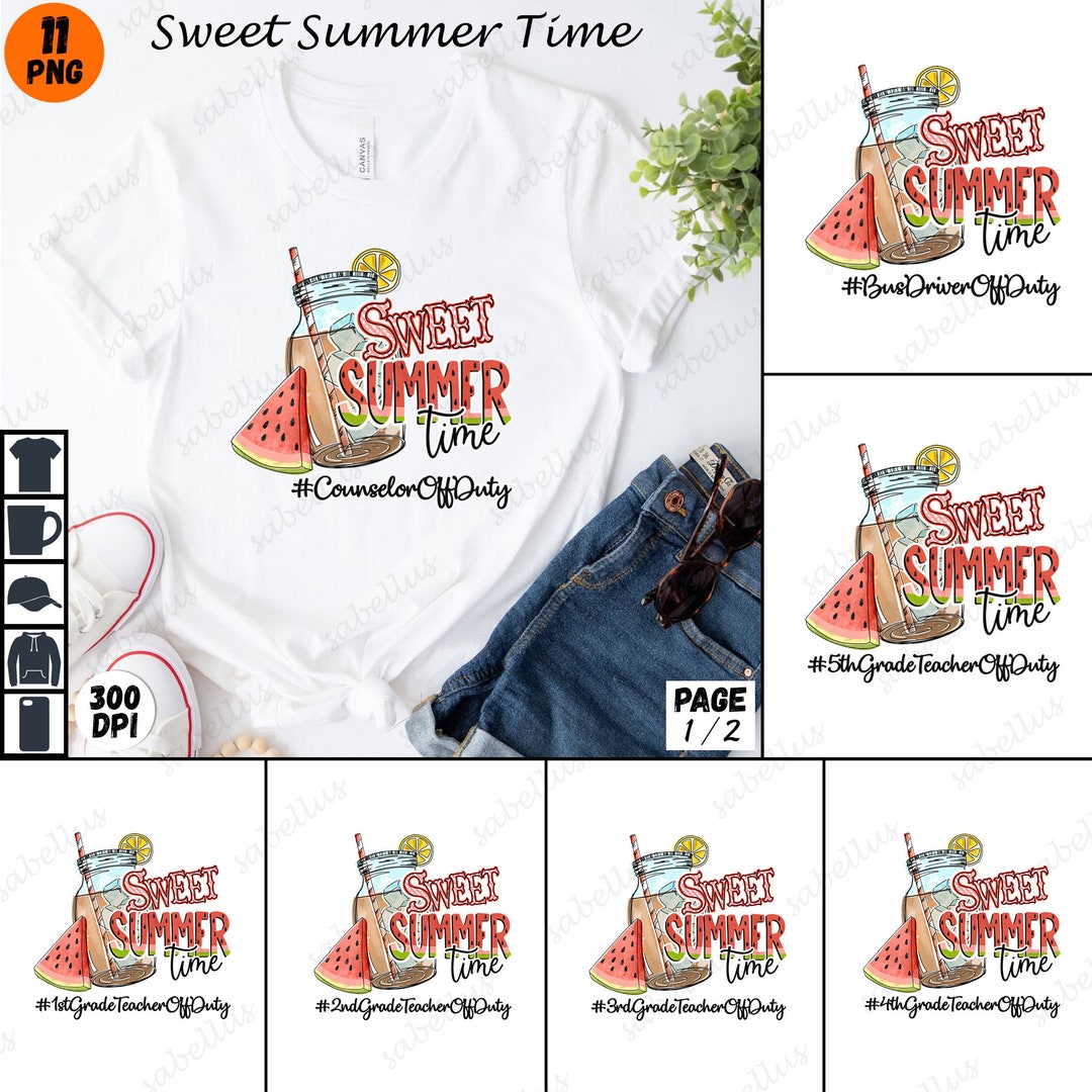 Sweet Summer Time Png Bundle, Beach Teacher Png, Last Day of School Png ...