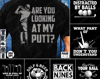 Golf Gift PNG Bundle, Funny Golf Shirt, Beer Golf, Back Nines, Golf Ball Humor, Important Choices Golf, Golf Lovers, Golf Club Design