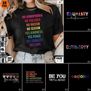Love One Another Bundle, Be Kind Feminism PNG Bundle, Equality Peace Justice, Inspirational Quotes, Human Rights, Digital Download