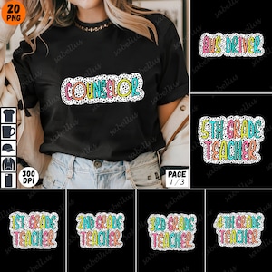 20 PNG Teacher Dalmatian Bundle, Dalmatian Dots Png, Princial, Counselor, Librian, Para, Back To school, Teacher Appreciation