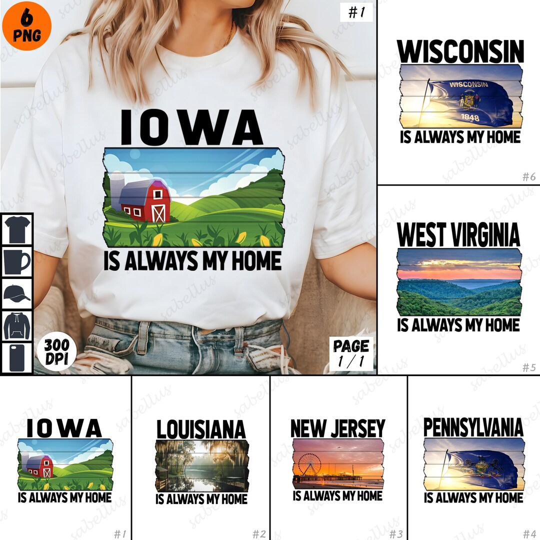 Take State Graphics Iowa Home PNG Bundle, State Pride Sublimation, Digital Download, Home ...