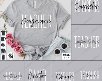 45 Teacher Bundle Png, Funny Teacher Png, Proud Teacher Shirt, Teacher Gift, Vintage Bundle Png, School Teacher Sublimation Design Download