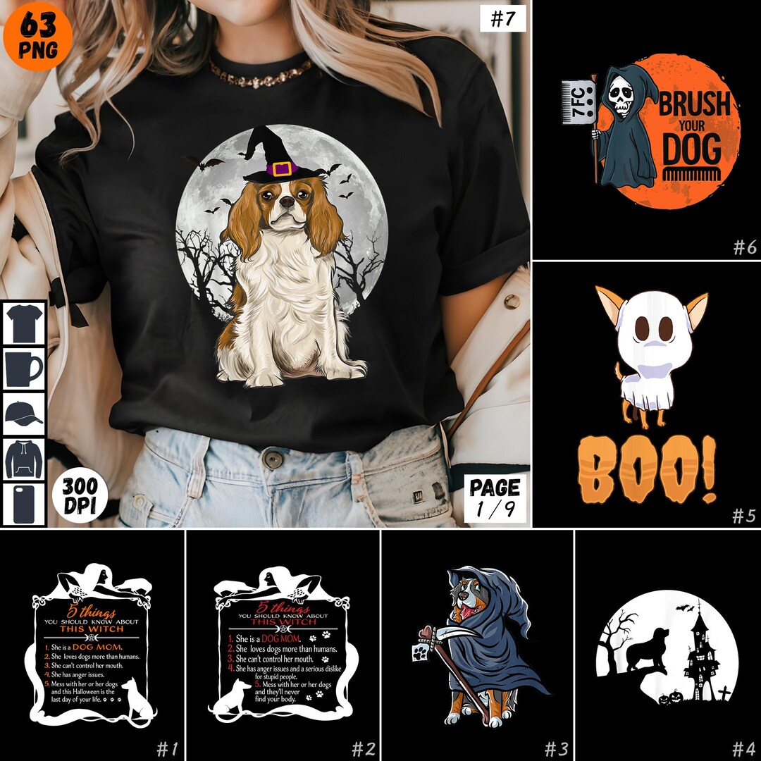 Halloween Dog Sublimation PNG Bundle Bernese Mountain Dachshund ...