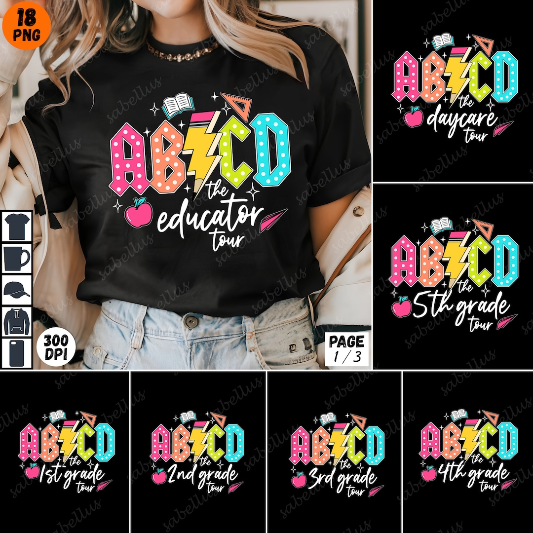 18 Png ABCD Teacher Bundle, First Day of School Png, Back to School Png ...