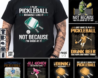 Pickleball PNG Bundle, Pickleball Sublimation Designs, Pickleball Shirt Designs, Pickleball Graphics, Pickleball Clipart, Pickleball Art