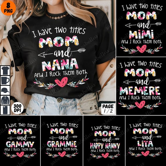 Womens I Have 2 Titles Mom & Memere Floral Shirt Grandma Gifts Womens I Have 2 Titles Mom & Memere Floral Shirt Grandma Gifts