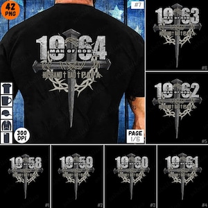 Man of God PNG Bundle, 1964 Christian Sublimation Design, Husband Dad Papa Quotes, Digital Download, Religious Cross Art, Father&#39;s Day Gift