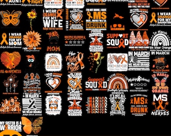 Multiple sclerosis awareness bundle, multiple sclerosis awareness shirt, multiple sclerosis Png, MS warrior Png, MS fighter Png