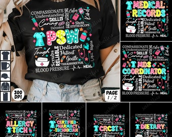 Retro Nurse Word Png, Nurse Life Png, Nurse Stuff Png, Nurse Quotes Png, Nurse Doodles Png, Retro Nurse Png, Nurse Gift, ICU Nurse Png