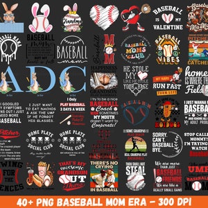 In My Baseball Mom Era PNG Bundle, Baseball Mom Png, Baseball Mom Shirt Png, Mom Era Png, Baseball Lover, Sports Mom Era Png