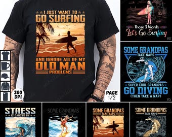 Surfing PNG Bundle, Surfing Sublimation, Surfing Graphics, Surfing Print, Surfing Clipart, Surfing Art, Surfing Quotes, Digital Download