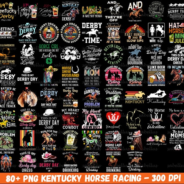 Kentucky Derby Png Bundle, Kentucky Png, Derby Bundle, Race Horse shirt, Horse Racing, Horse race Png, Derby Horse Race png, Digital Png