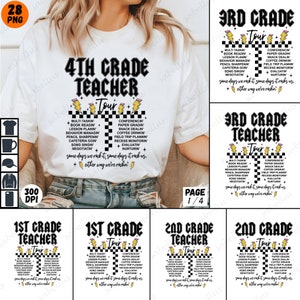 28 PNG Retro Teacher Tour, Funny Teacher Png, End of Year Png, Teacher Gift, Kindergarten Teacher Png, Elementary School Shirt Png