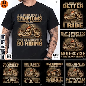 Motorcycle PNG Bundle, Biker Sublimation Designs, Vintage Motorcycle PNG, Cool Biker Clipart, Retro Motorcycle Art, Digital Download