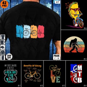 Radfahren Shirt PNG Bundle Fahrrad-Liebhaber Sublimation PNG Lustige Radfahren Zitate 100 Miles Fahrrad Geschenk Radfahrer Designs Fantastisches Poster für Reiter