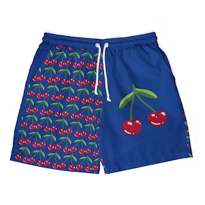 De Chill Cherry-zwemshorts ademen een relaxte en leuke sfeer uit, perfect voor stranddagen en zwembadfeesten.