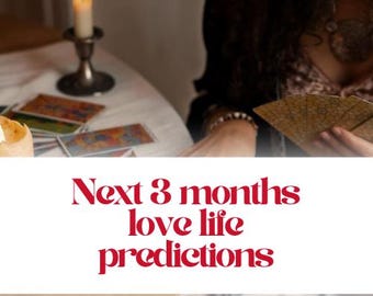 3-Month Love Tarot Reading, Personalized Psychic Forecast (PDF)