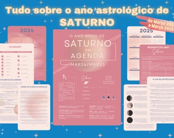 Agenda Astrológica de Saturno - de março 2024 a março 2025