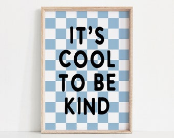 Kindness Checkerboard Print, Nursery Wall Art (Digital Download)