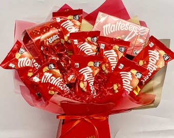 XL Personalised maltesers & malteser truffles chocolate bouquet