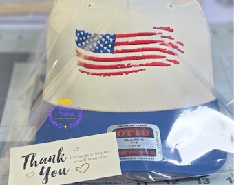 Gorra de béisbol patriótica con la bandera estadounidense bordada a medida por el 250 aniversario / Regalo del Día de la Independencia